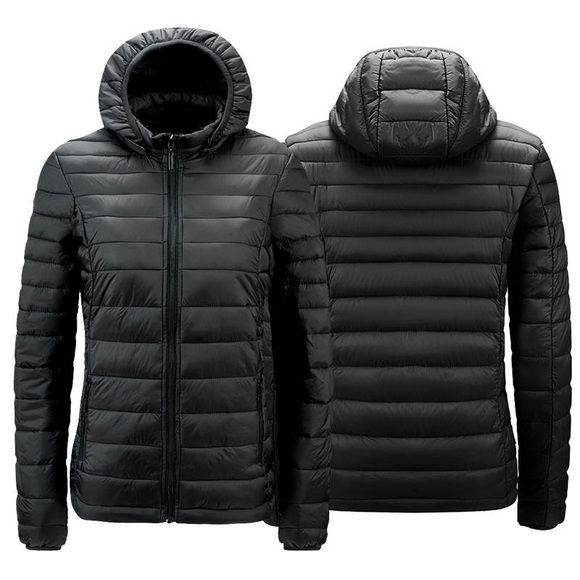 Winter Women Thin Padded Jacket Coat Lady Short Parka Outdoor - Picture 6 of 7